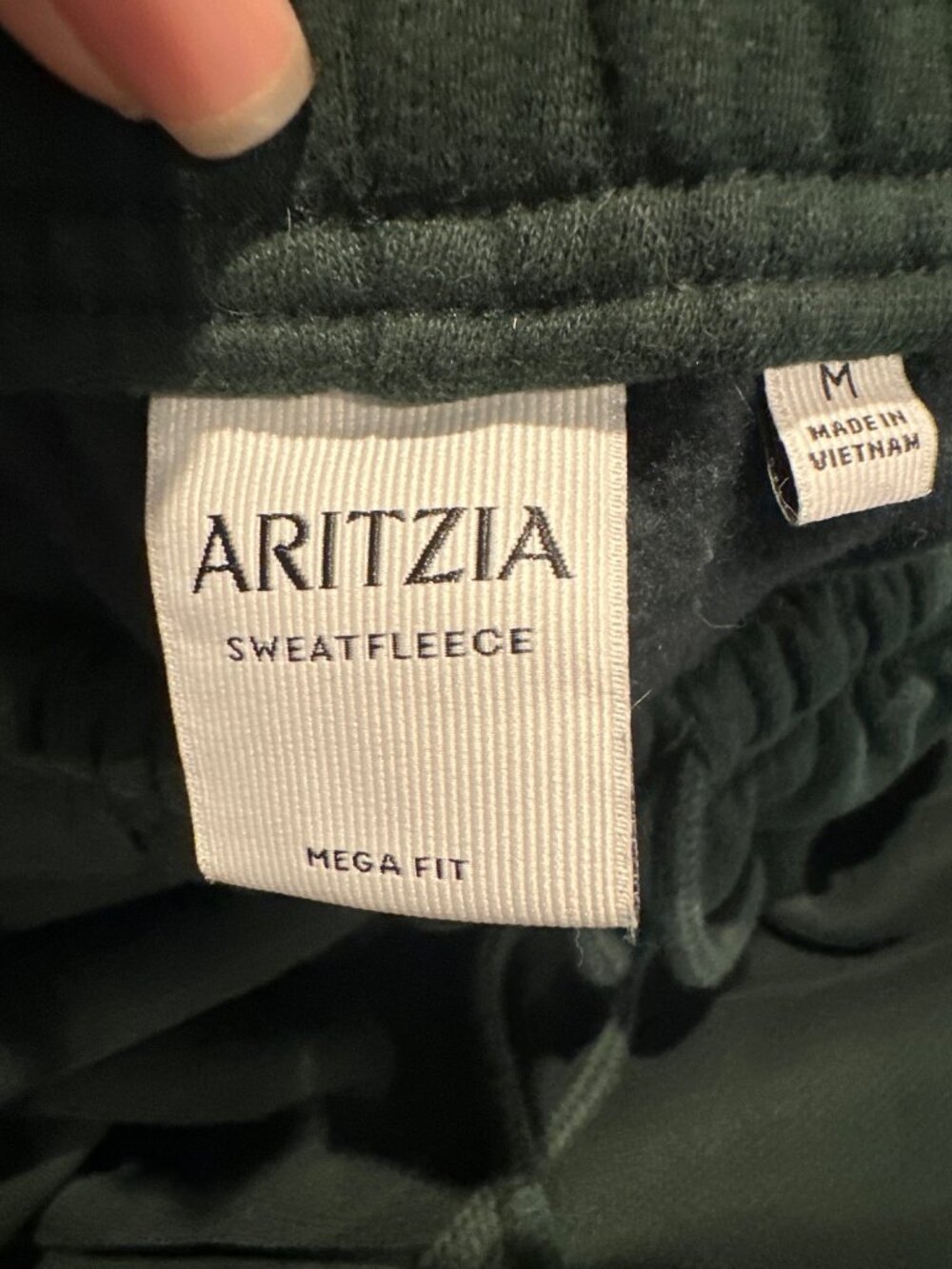 Aritzia Sweatfleece Mega Fit Wide Leg Sweatpants Green Womens Medium Casual - Picture 2 of 11